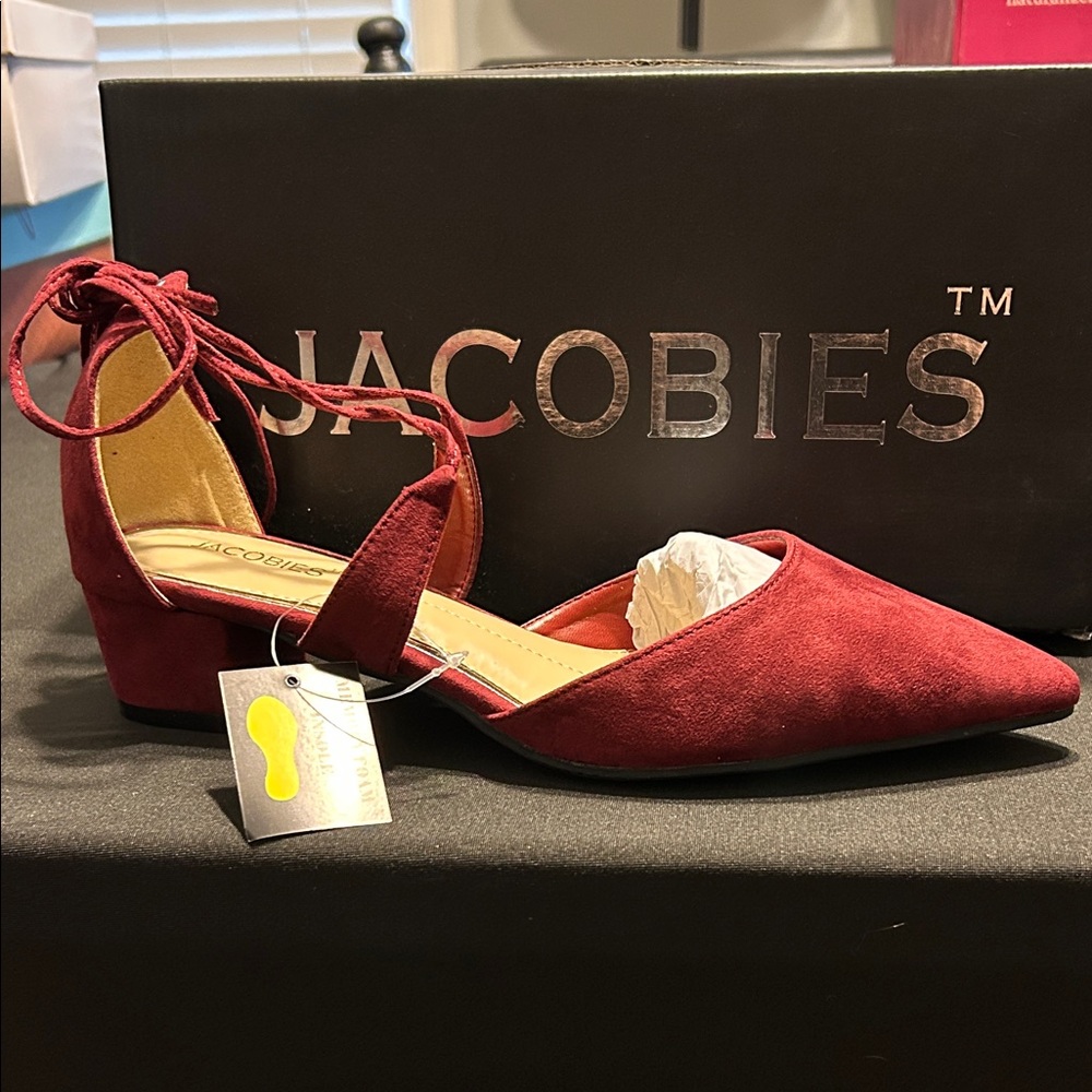 Jacobies Wine Red Pointed Toe Heels